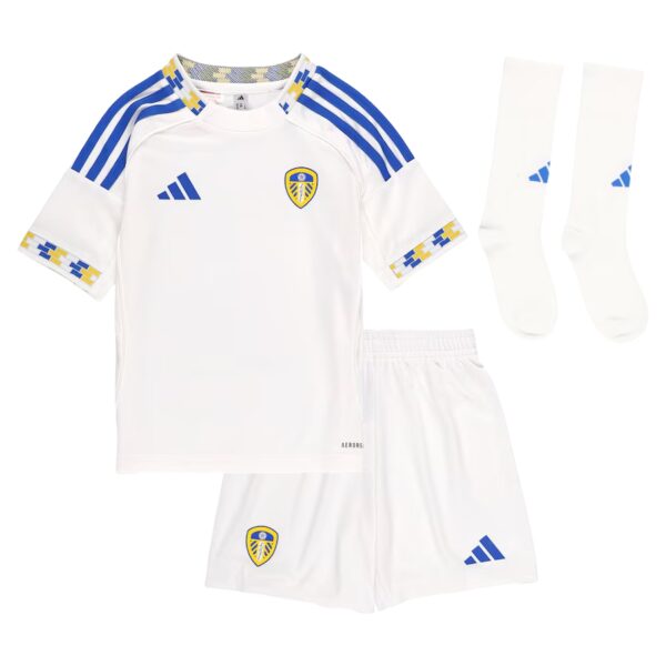 Kids Leeds United Home Kits 2025-26 (Jersey+Shorts+Socks)