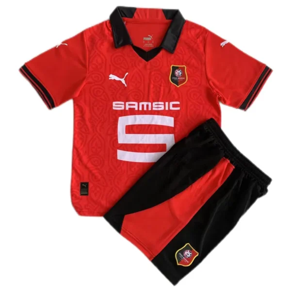23-24 Kids Stade Rennais Home Kit Jersey+Short