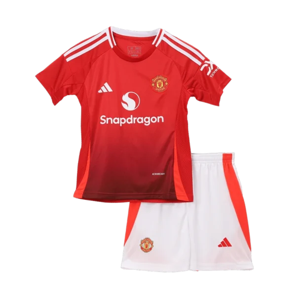 24-25 Manchester United Home Kids Jersey+Shorts