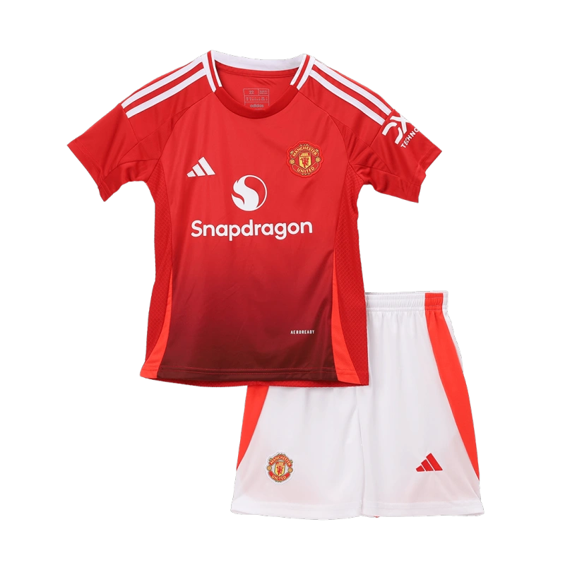 ad407c78aa 24-25 Manchester United Home Kids Jersey+Shorts - Image 1